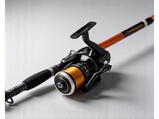 Heavy duty spinning rod and reel combo for targeting large salmon or pike.